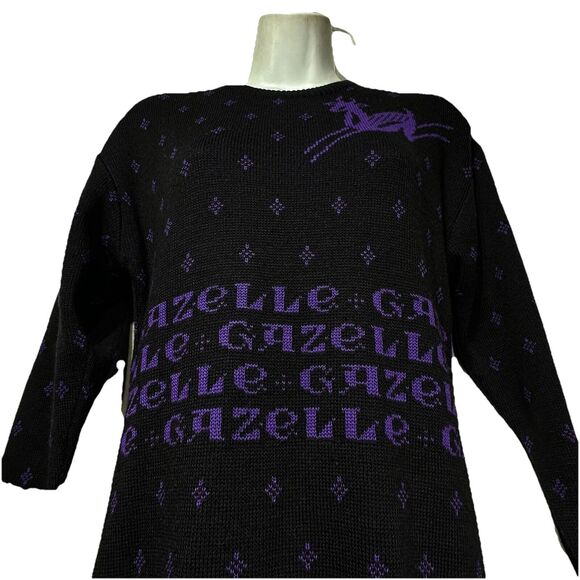 darria gazelle long sleeve purple black sweater dress Size L - Picture 5 of 10
